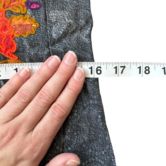 Hemant & Nandita Long Sleeve Split Neck Mini Dress Shawl Print - Picture 9 of 11